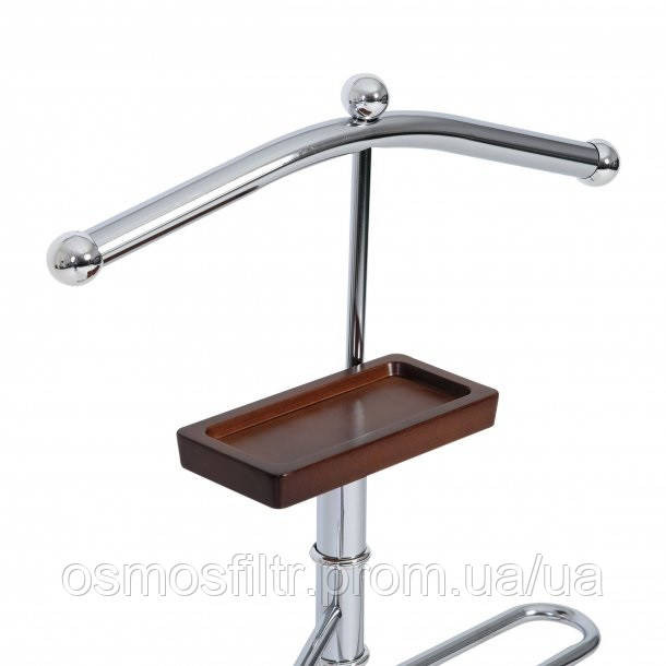 Вішак для одягу Axentia Годіва підлоговий з полицею для телефона сталь дерево хром Н 108 см (282181) Київ - фото 5