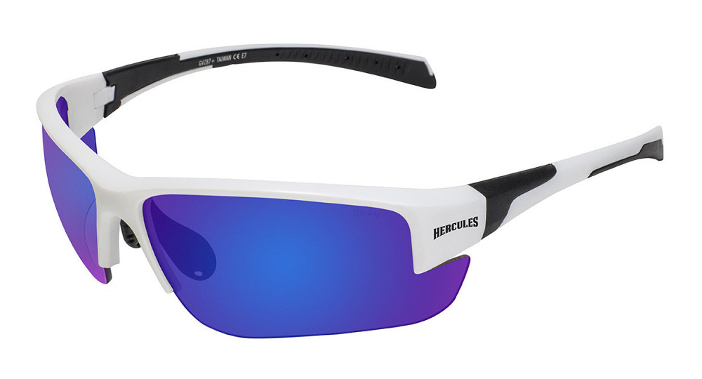 Окуляри захисні Global Vision Hercules-7 White (G-Tech blue) дзеркальні сині в білій оправі Запоріжжя - фото 1