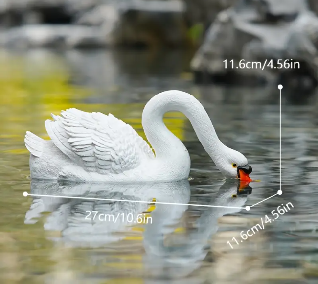 Лебедь декоративный для пруда 27х12 Киев - изображение 1