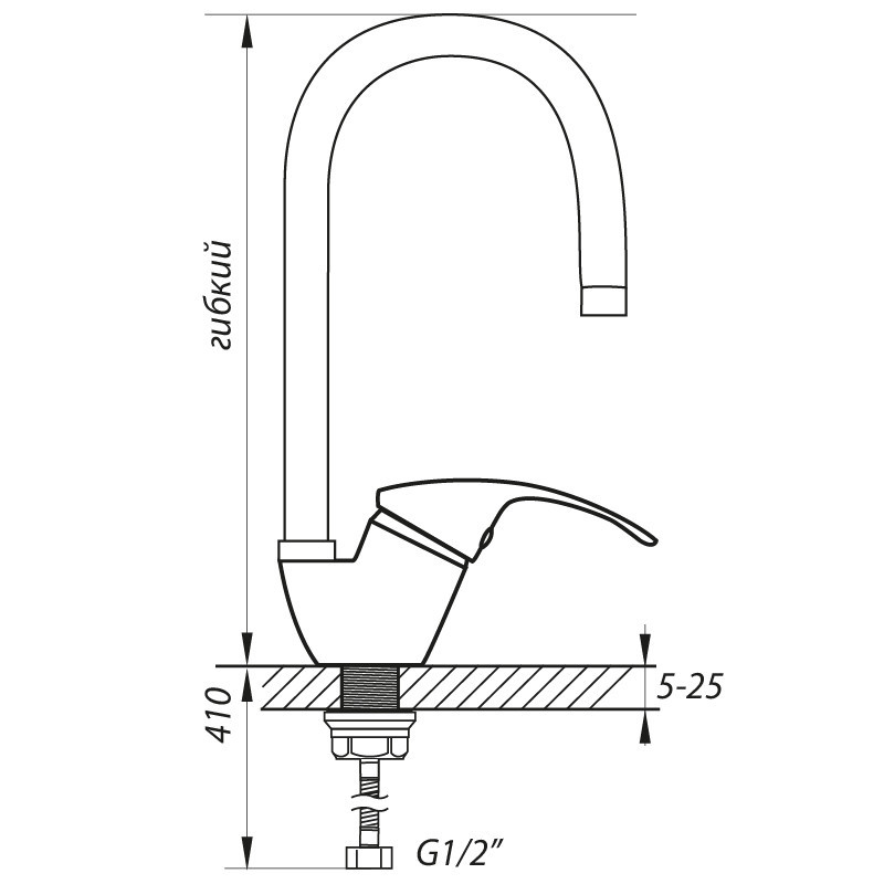 Кухонный смеситель Zerix YUB 279 с красным гибким изливом ZX0441 Харьков - изображение 2