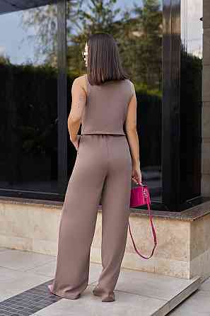 Жіночий костюм двійка жилетка з брюками "Cavin" | Батал | Розпродаж моделі Мокко, 54-56 Київ