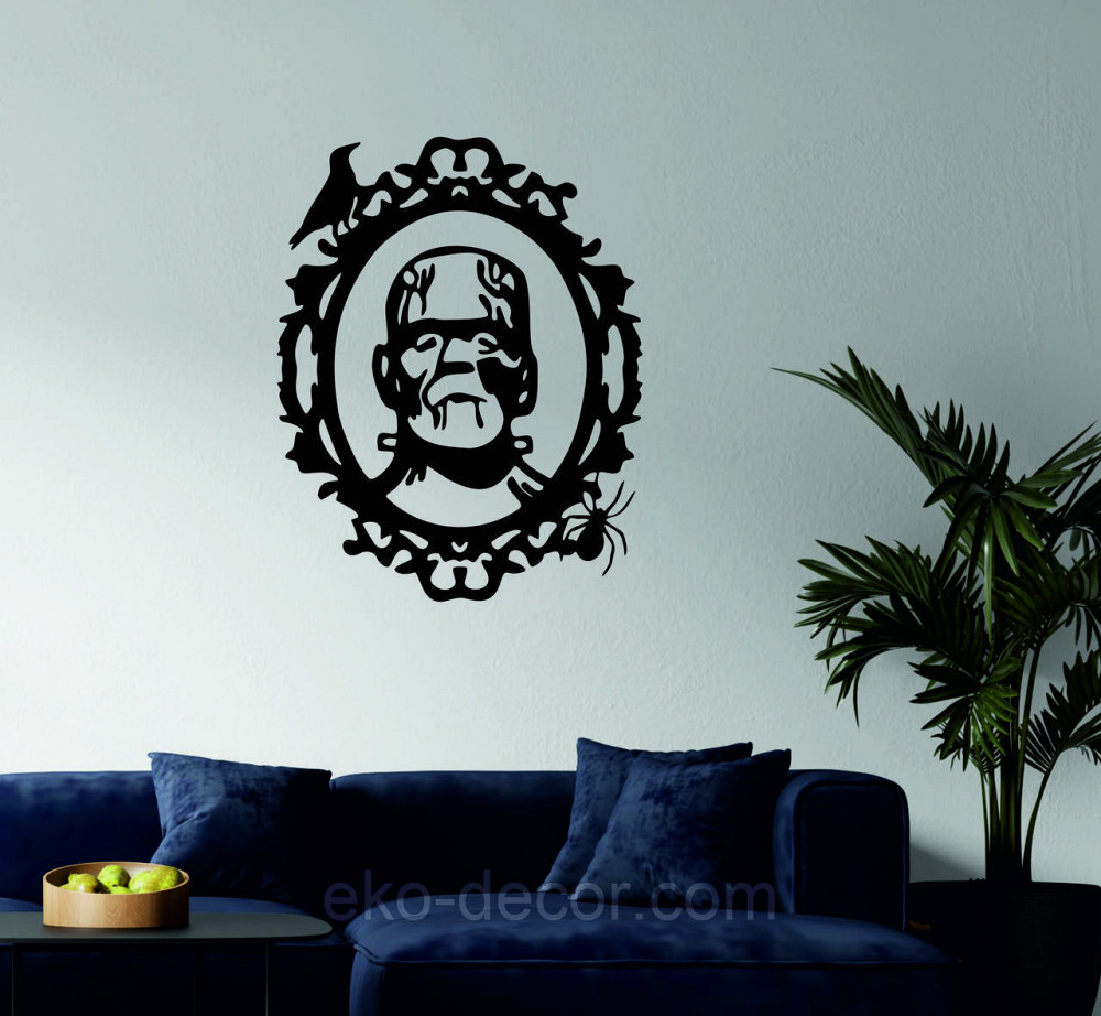 Декоративне настінне Панно «Франкенштейн», Декор на стіну 110*86 см, Чорний Київ - фото 2