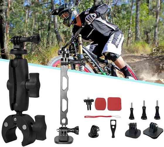 Крепление на мотошлем и на руль для Insta360 GoPro AC Prof BUNDLE-428C-2 Киев