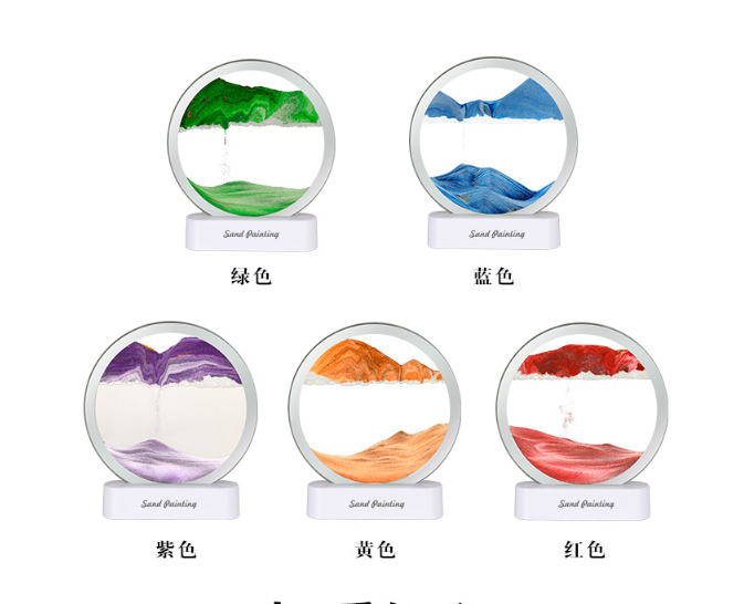 Песочная картина, Рамка с кварцевым песком КРУГЛАЯ, ПОДСВЕТКА, рамка для релакса КРАСНАЯ Кременчуг - изображение 10