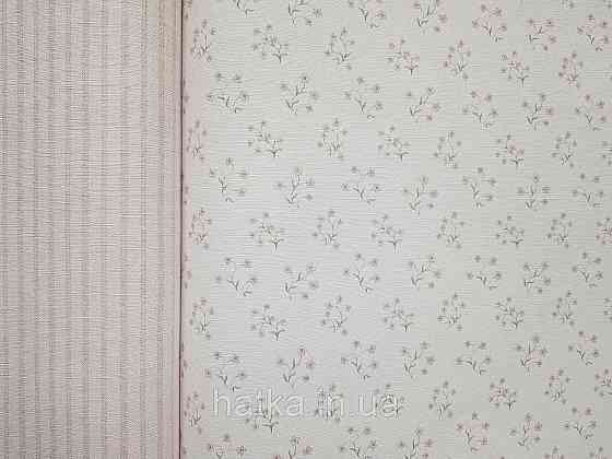 Шпалери вінілові на флізеліні A.S.Creation Maison charme 0.53x10 прованс квіти гілки маленькі рожеві Київ