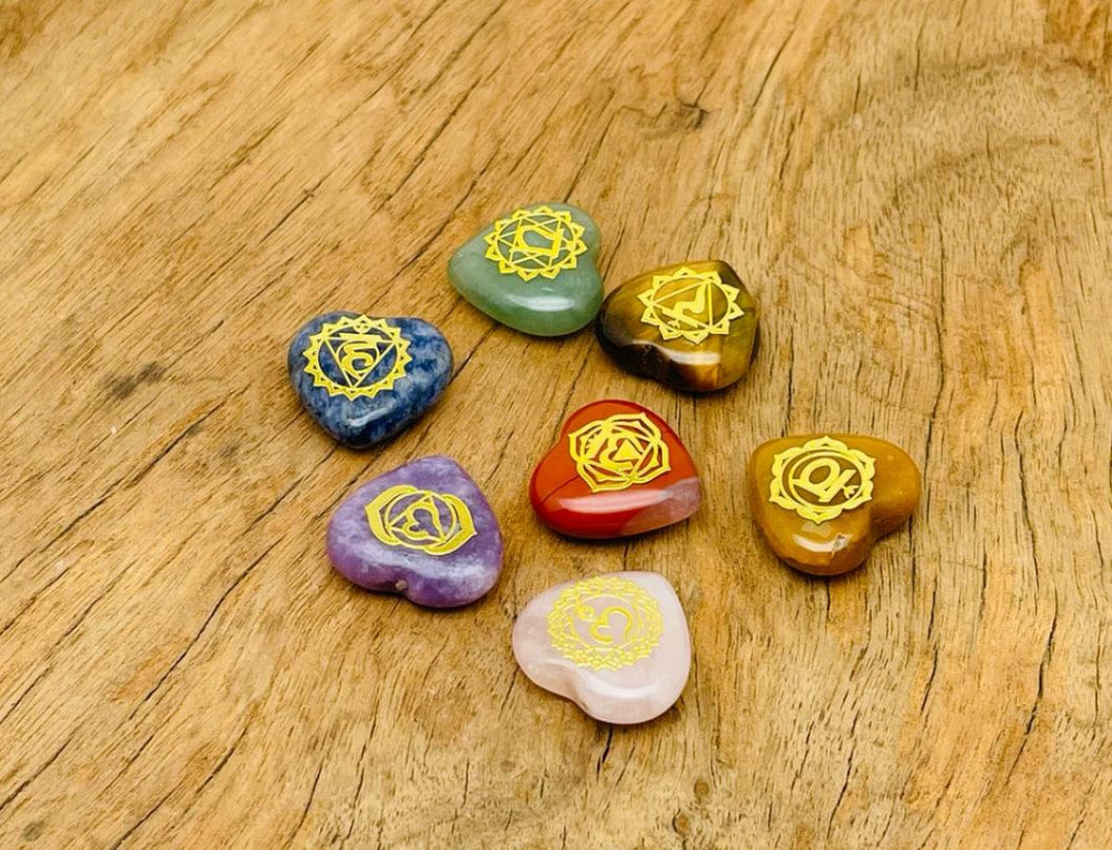 Набор натуральных кристаллов в форме сердца для 7 чакр. Киев - изображение 6