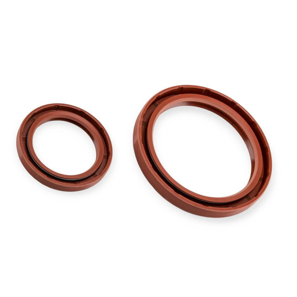 Сальник 2101-2107, 2121, 21213, 2123 силікон (к-кт 2 шт) колінвала Мукачево - фото 1