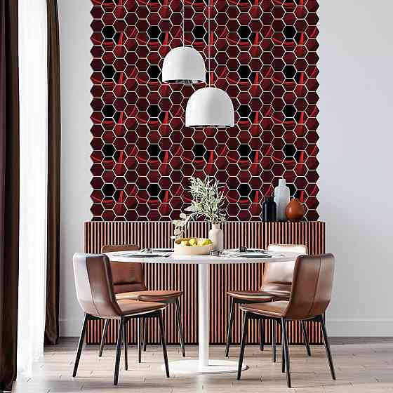 Декоративная ПВХ плитка на самоклейке 280х300х5мм Соты, цена за 1 шт. (СПП-503) SW-00000667 Днепр