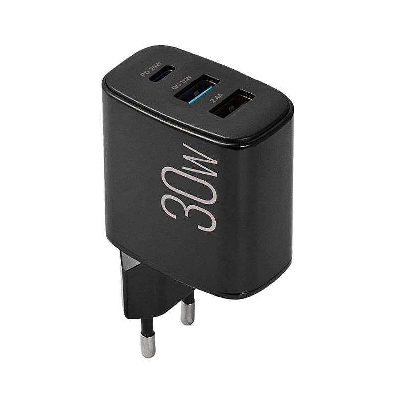 Сетевое зарядное устройство Brevia ePower PD20W+QC18W+12W черный Львов - изображение 2