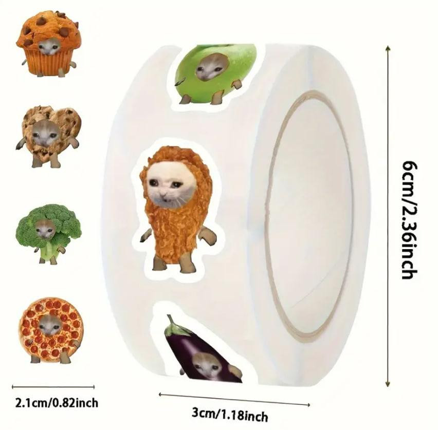 Наклейки Стікери Коти - Водонепроникні Вінілові Естетичні Наклейки з Котами для Пляшки Води, Комп'ют Київ - фото 3