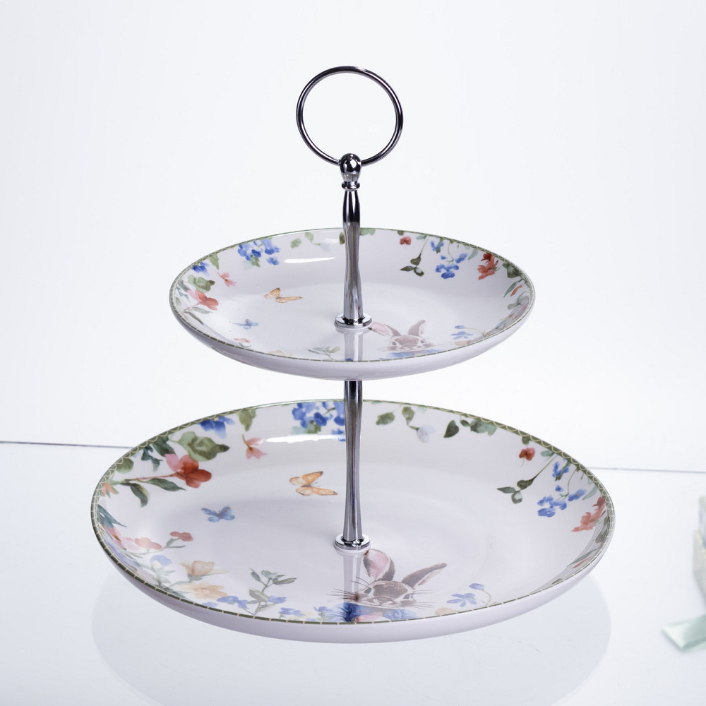 Етажерка Garden Rabbits порцелянова для фруктів та десертів 23*24 см HP-7323-6 Коломия - фото 3