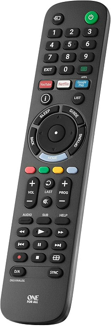 Дистанційний пульт управління One For All URC4912 чорний інфрачервоний 46 кнопок сумісний з Sony TV/Smart TV універсальний Київ - фото 1