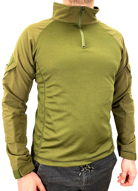 Сорочка чоловіча тактична бойова з довгим рукавом, футболка армійська для військових та армії ЗСУ, Хакі XL Кам'янець-Подільський - фото 4