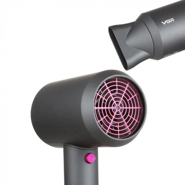 Мощный электрический фен для сушки волос, Фен с ионизацией для укладки укладки средних волос JN-64 Львов - изображение 14