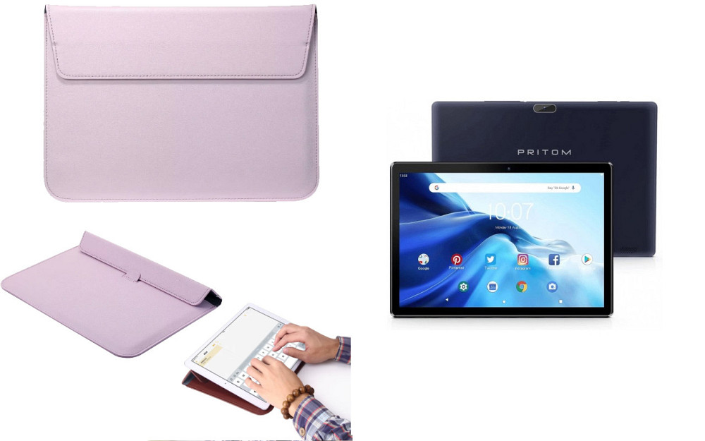 Чохол-конверт VitoCase для Pritom Tronpad M10, з функцією підставки для планшета Фіолетовий Київ - фото 1