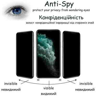 Скло захисне Drobak Anty Spy Apple iPhone 15 Pro (Black) (292934) Вінниця