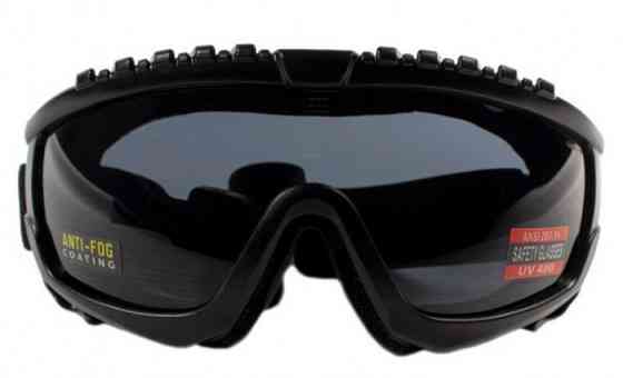 Окуляри захисні з ущільнювачем Global Vision Ballistech-1 (smoke) Anti-Fog, чорні Запоріжжя