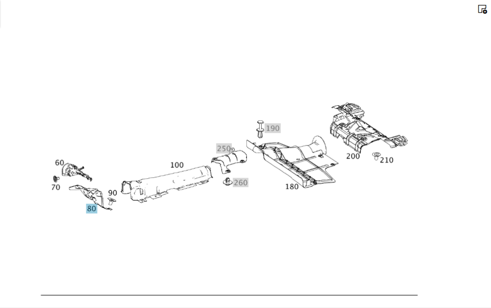 Mercedes-Benz  A2466821271 Тепловий екран тонелю під кардан спереду CLA Shooting Brake X117 CLA C117 GLA X156 A-class W176 B-class W246 Одеса - фото 2