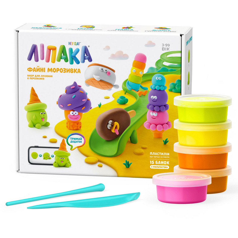 Меганабір пластиліну, що самостійно твердіє, Ліпака – Файні морозивка Дніпро - фото 2