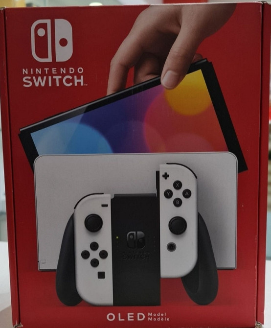 Приставка NEW Nintendo Switch OLED With White Joy-Con (EU) Київ - фото 1