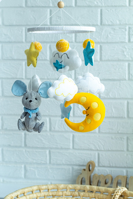 Мобіль на ліжечко для немовлят WoollyFox "Мишеня" Київ - фото 2