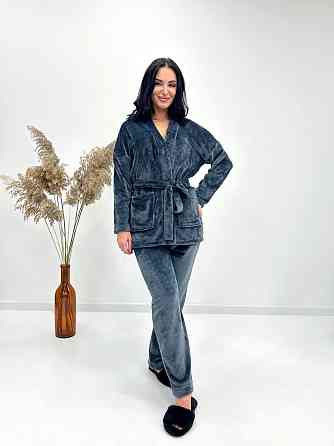 Домашний костюм с халатом Nelly 42-44, Графит Киев