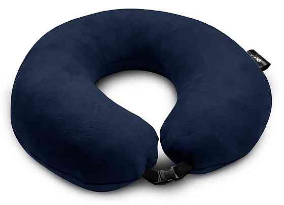 Подушка дорожня темно-синя Київ