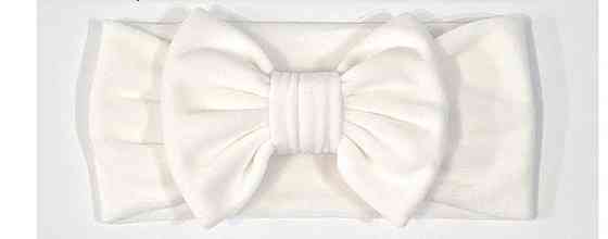 Повязка для волос велюр белая Бант Киев