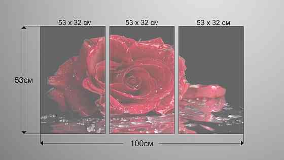 Модульная картина Роза Аrt-101_3А Киев