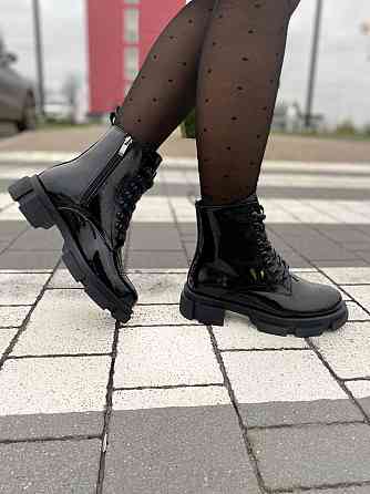 Черевики жіночі GREMMY чорні шкіра лакована висота 13 см (4230) Коломыя