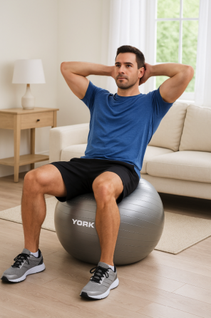 Фітбол York Fitness 75см сірий + насос Київ