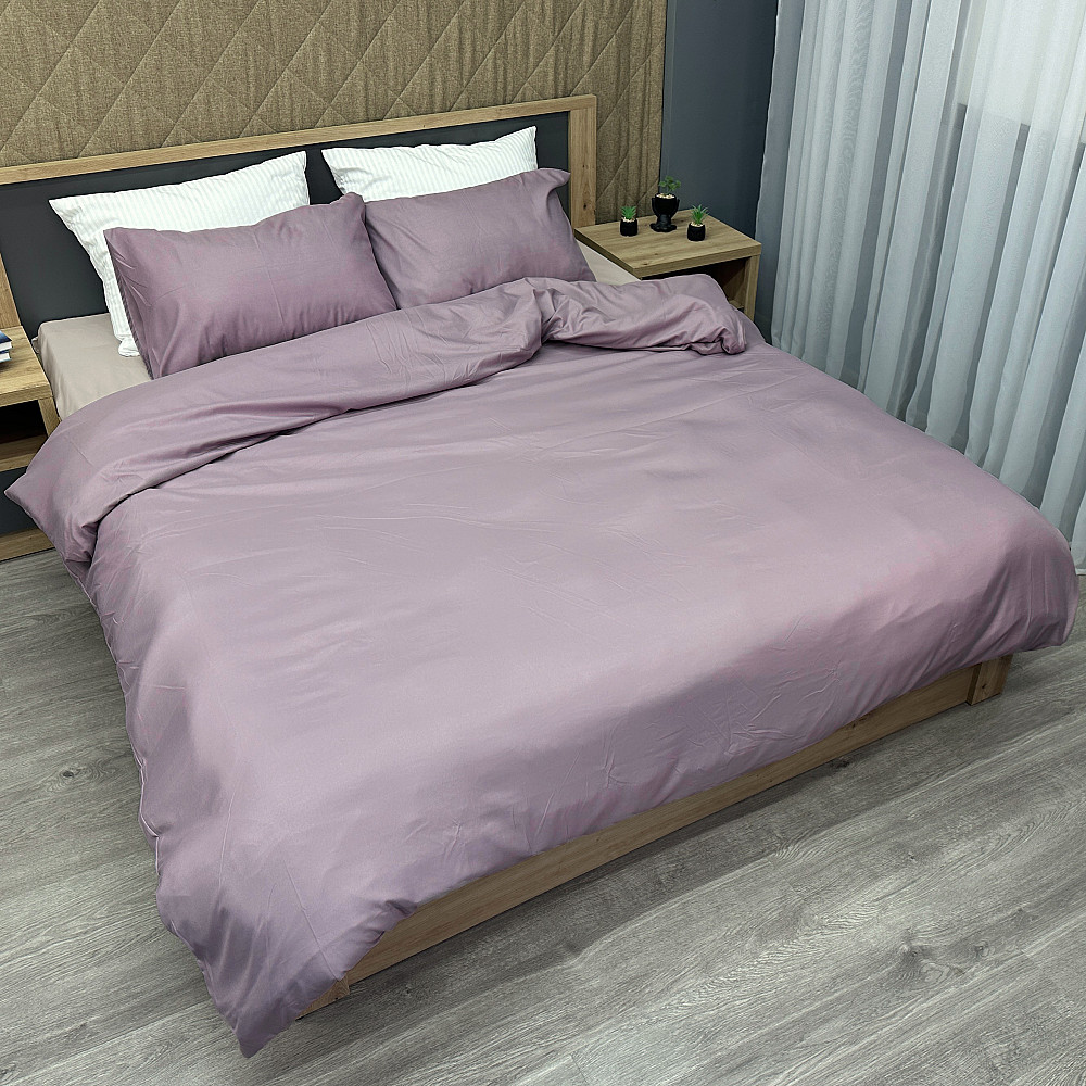 Комплект постельного белья, Decorator Nirvana Двуспальный 180х215 лиловый с бежевым (88-028) Киев - изображение 1