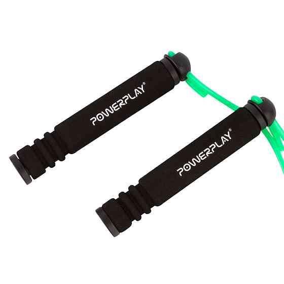 Скакалка спортивная PowerPlay 4205 Classic Plus Jump Rope Зеленая 2,7м Киев