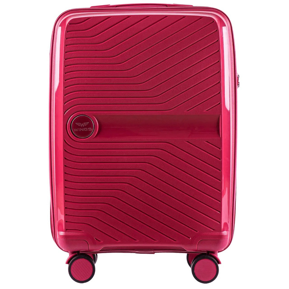 Чемодан полипропиленовый WINGS 181-04 малый 55 см красный Киев - изображение 2