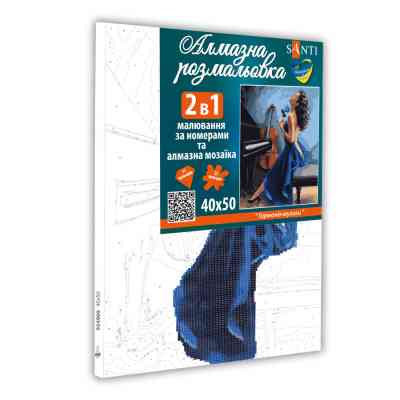 Картина по номерам Santi З алмазною мозаїкою Гармонія музики 40 х 50 см (954909) Вінниця