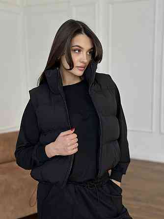 Жилетка чорна жіноча укорочена Чорний 42/44 Харків