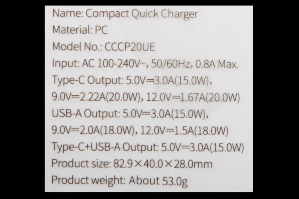 Зарядное устр-во QC 220В 20 Вт 1USB + Type-C Baseus Compact черный Винница - изображение 4