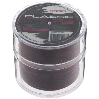 Волосінь Brain Classic Carp Line (dark brown) 600m 0.30mm 20lb 8.8kg (1858.81.15) Вінниця - фото 2
