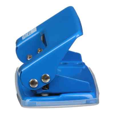 Дырокол Buromax металлический JOBMAX, до 10 листов, 100 х 55 х 50 мм, синий (BM.4039-02) Винница