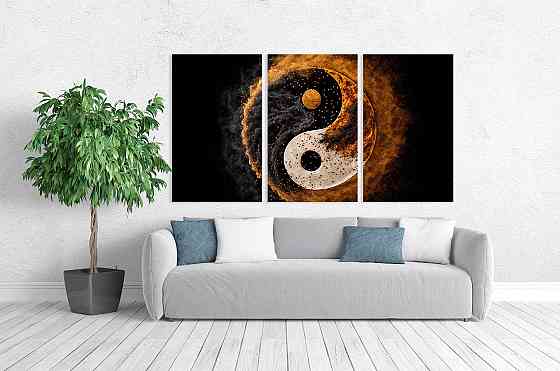 Модульная картина в гостиную / спальню  Інь-Янь   ART-103_3A 70х130 см Киев