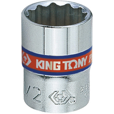 Головка торцева KING TONY 1/4" 7/16" 12PT CHROME (233014S) Вінниця - фото 1