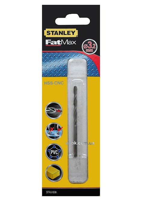 Свердло універсальне швидкісне STANLEY : Ø= 3,2 мм. (метал/дерево/пластик) Одеса - фото 1