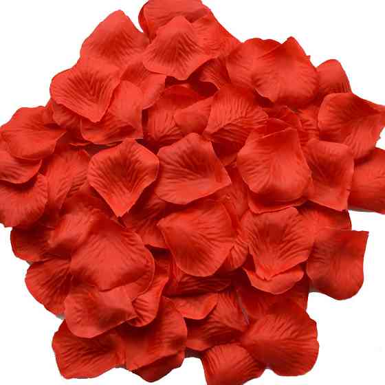 Пелюстки троянд на весілля штучні 100 штук 45 на 45 мм червоний Київ