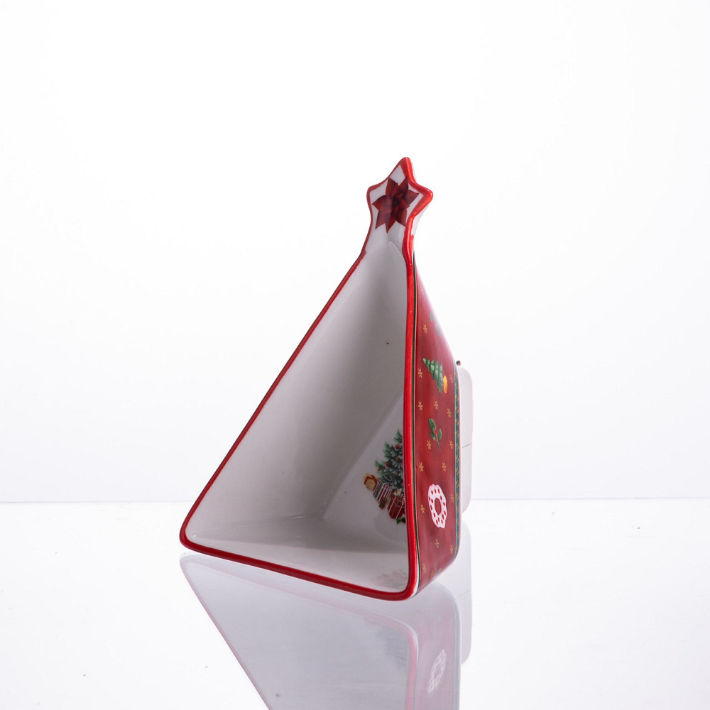 Піала новорічна з порцеляни у формі ялинки на Різдво 15×12×4 (см) HP-SDHK-15 Київ - фото 2
