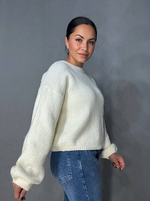 Свитер женский Fancy Matinee 6119 оверсайз меланж, молочний, one size Киев - изображение 18