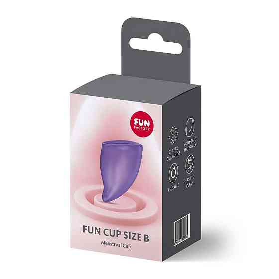 Менструальная чаша Fun Factory FUN CUP SIZE B Black Currant, многоразовая, диаметр 4,3 см, объем 30 мл Sex Aura Киев