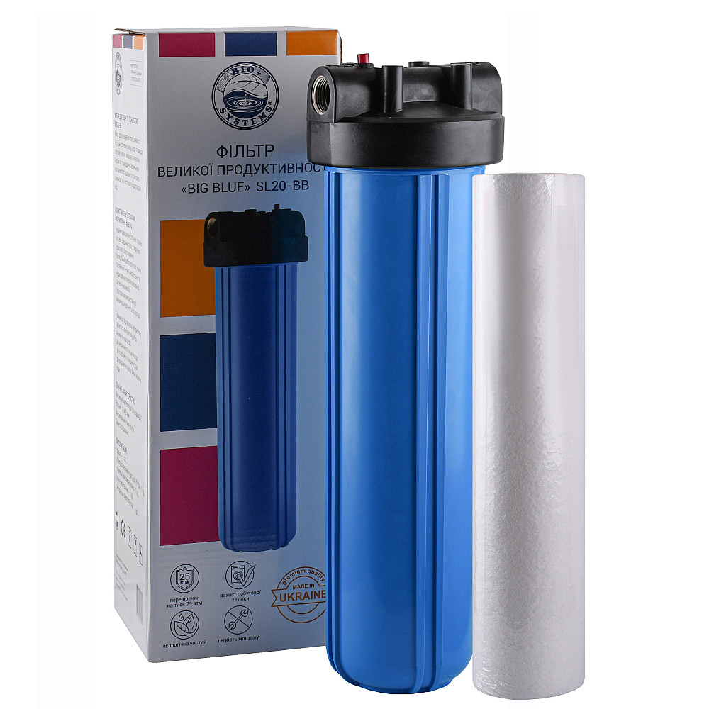 Фільтр-колба + ПП картридж Bіо+ systems SL20-BB Big Blue 20″, 1″ Тернополь - изображение 7