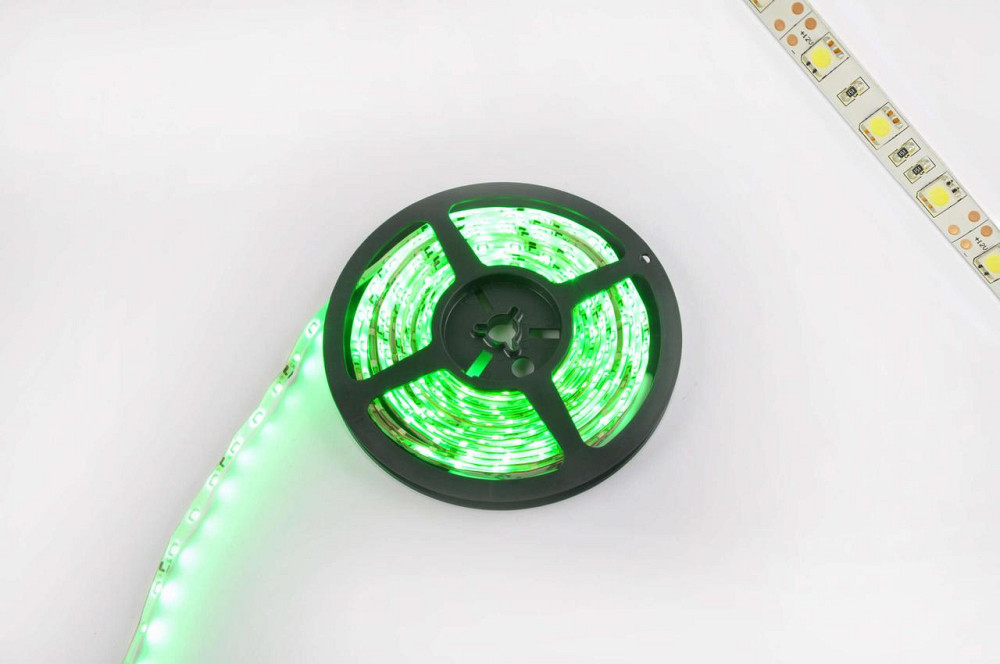 Лента светодиодная SMD 5050   (зеленая, влагостойкая, 60 крист/1м, бухта 5м) Мукачево - изображение 1