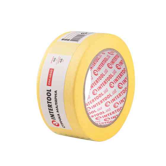 Лента малярная 48мм, 40м, желтая INTERTOOL DM-4840 Киев