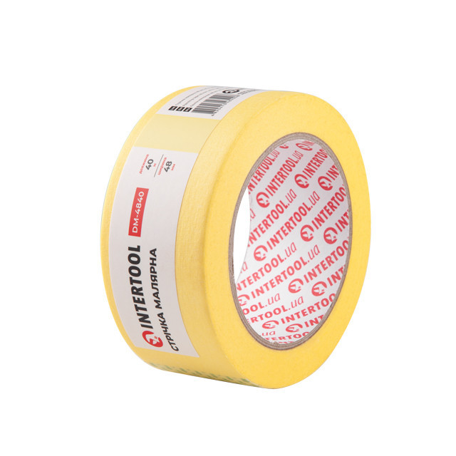 Стрічка малярна 48мм, 40м, жовта INTERTOOL DM-4840 Київ - фото 1